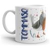 Paolo Chiari Tazza in Ceramica Caffè e Tè, Personalizzata con Nome, Idea Regalo Compleanno per Amici e Familiari, Certificata per Alimenti, Adatta al Microonde, Made in Italy (Tommaso)