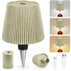 Blakapoo Lampada A Bottiglia Senza Fili, 3 Modalità Regolabili Di Temperatura Colore, Touch, Grado Di Protezione IP54, Ricarica Wireless, Lampada Tavolo Per Ristoranti, Camera Da Letto, Giardino (Beige Chiaro)