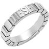 Diesel Anelli Fascia da Uomo in Acciaio Inossidabile, Argento opaco, 53
