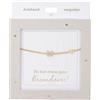 Depesche 13896.21 Bracciale in oro con ciondolo M e cuore, lunghezza variabile, come regalo per amici e parenti
