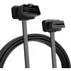 TIENFOKOTA Cavo di prolunga OBD Slim, cavo di estensione a nastro maschio a femmina OBD2 a 16 pin, cavo di conversione OBDII universale per diagnostica, strumento diagnostico universale per auto, 1 m