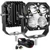 Willpower 2PCS Faro LED 4.3 Pollici 30W Faretto LED Con 12V DT Cablaggio Kit, Flood Spot Luci da Lavoro Fendinebbia per Trattore Fuoristrada Camion Barca Auto 4x4, IP67, 6000K Bianca
