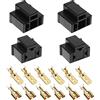ECSiNG 4Pcs H4 Faro Connettore Sostituzione H4 Lampadina Supporto Riparazione Connettore Connettore Spina 3 Pin Femmina e Maschio Connettore Accessori Auto