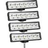 YOJZMA 4PCS Luci Fendinebbia LED da 18W, Mini Faro LED da Lavoro a Singola Fila, Barra LED Offroad per Camion, Pickup, SUV, ATV, UTV, 4X4WD e Carrelli Elevatori