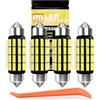 ANTEMOON 39mm Festoon C5W LED Lampadine 6500K Bianco 12V 24V 6418 Lampadina Siluro LED 4014 24SMD Canbus Senza Errori Luci Interne Auto Lampada Porta Lettura Soffitto Interior Luce Targa, 4Pcs