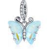 wenyin Charms alle farfalle blu 925 sterline fascino d'argento Adatta la ragazza del braccialetto di Pandora Jewelry fa regali per le donne (Rospo di farfalla blu)