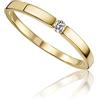 Miore's Lab Diamonds, Anello di Fidanzamento con Solitario in Oro Giallo 9 carati 375 con Diamante da Laboratorio 0,05 Carati.