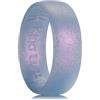 King Will Fedi nuziali in silicone da uomo, larghezza 6,6 mm, spessore 1,8 mm, colore muti, design traspirante, vestibilità comoda, taglia 7-13, P 1/2 (8), Silicone, Non pietra preziosa