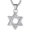 Richsteel Collana da Uomo Stella di David Collana con Esagramma Pendente Magen Intrecciato Religioso Catena Regolabile 55+5 cm Acciaio Inossidabile Gioielli Amuleto Religione per Uomini e Ragazzi