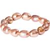 Purelei anello Pearly (oro rosa) - Anello donna elastico anti-stress in perle impermeabili - Waterproof - Taglie S/M - Anelli di moda per il tuo look personalizzato - anello con perle Keshi