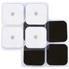 LotFancy 40 Elettrodi TENS 5 x 5 cm, Elettrodi Adesivi EMS Riutilizzabili per Elettrostimolatori EMS e Dispositivi TENS, con Connettore a Scatto da 3,5 mm