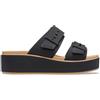 Crocs Brooklyn Buckle Matte Wrap Low Wedge, Sandali con Zeppa Donna, Anacardi Neri, 37 EU