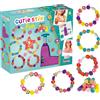 Lansay - CUTIE STIX Fun - Kit per la creazione di 5 Braccialetti per Bambini a Partire da 6 Anni - Creazione di Gioielli - Tagliare e Creare Perline Multicolori -attività Creativa per Il Tempo Libero