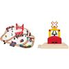 Hape E3730 Pista Città trafficata, Set Completo di Giocattoli, con Treno passeggeri, Treno Merci, Stazione, Personaggi e Altro, per Bambini, in Legno & Hape E3706 - Campanella Treno Automatica