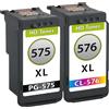 TonerPartner Multipack compatibile con Canon 5437C006 / PG575XL+CL576XL contiene 2 cartucce per testina di stampa