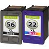 TonerPartner Confezione multipla compatibile con C6656AE / 56 + C9352CE / 22XL, contenente 2 cartucce per testina di stampa