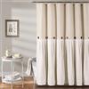 Lush Decor Tenda da doccia con bottoni in lino, 182,9 x 213,4 cm (larghezza x lunghezza)