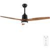 Cecotec Ventilatore da Soffitto con Luce e Telecomando 52 EnergySilence Aero 5230 DarkWood, Motore DC 40W, 3 Pale, Luce LED, Altezza Regolabile, Timer, 6 Velocità, Modalità Winter/Summer
