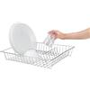 Equinox 517603 - Scolapiatti in acciaio inox cromato, 43 x 34 x 7,5 cm, in acciaio inox cromato, fino a 12 piatti, colore: argento