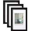 walther design Stockholm EA030B3 - Cornice portafoto in legno, 20 x 30 cm, nero, confezione da 3 pezzi