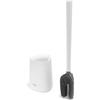 Joseph Joseph Flex 360 Lite Scopino WC in Silicone con Porta Scopino, Pulizia a 360°, Anti-Goccia, Testina Ricambiabile, Bianco