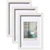 walther design Stockholm EA318W3 - Cornice portafoto in legno, 13 x 18 cm, bianco, confezione da 3 pezzi