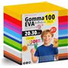 OFITURIA Set 100 Fogli Gomma Eva, Colori Assortiti, Formato 20x30 cm, 15 Colori Diversi, Ideale per Fai da Te, Scuola, Lavoretti Creativi, Hobby e Uso Artistico (Glitter)