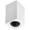 GTV - Faretto da superficie Plafoniera Spot GU10 Quadrato Alluminio Bianco Lampada da soffitto Illuminazione interna Faretto a montaggio superficiale Downlight Moderno per la casa