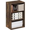 Furinno Basic Libreria Aperta a 3 Ripiani, Scaffale, Organizzatore Portaoggetti, 29 x 42.2 x 67.1 cm, Pino Ambra