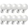 Jiotouhu Lampadine a baionetta B22 - Confezione di 10 lampadine LED feston 2W (equivalente 20W), lampadina a risparmio energetico Golfball,lampadine BC Party Small/mini, bianco freddo