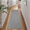 Cheerx Tappeto da cucina antiscivolo, lavabile, tappeto da cucina in tessuto assorbente, di alta qualità, per corridoio, cucina, sala da pranzo, lavanderia (grigio, 43 x 150 cm)