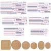 Goktvai 120pz Piccole Bende, Fasce Adesive Flessibile Tessuto Non Tessuto Comprese Forme Rotonde Ovale & Quadrate per Viso & Piccole Ferite Protezione