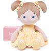 LeyaDoll Bambola morbida(12''), bambola bambina ideale come regalo bambino 1 anno, regalo di battesimo e Natale per bambina e neonati-Daisy-Girl-Light-Yellow