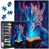 TISHIRON Puzzle da 1000 pezzi per adulti Fantasy Dragon - Puzzles 1000 pezzi Animali, Difficile Puzzle Magic Book (70 x 50 cm), Famiglia Giochi Serata & Home Decor