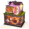 Cuteefun Kit Casa in Miniatura da Costruire, Miniature Casa delle Bambole Fai da Te con Mobili Copertura e Strumenti, Regali Creativi Artigianali (Bottega Magica)