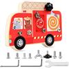 Seasboes Giocattoli Montessori in Legno, Giocattolo Sensoriale Bus Occupato, Educativo I Giocattoli Divertenti per Bambini, Scheda del Cacciavite Montessori per Bambini L'apprendimento Educativo