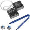 LexonElec Switch Opener Kit con Switch Puller Tastiera in Lega di Alluminio Switch Opener per Cherry MX Gateron Kailh Box Outemu Akko e Panda Switch per Tastiera Meccanica Gaming - Grigio/Blu Navy