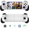 Megadream Controller da gioco mobile USB-C per iPhone 15 / iPhone 16 Series e Android, Gamepad per gioco remoto PS per PS5/PS4/Xbox/PC, Cloud Gaming, Joystick Hall/Grilletti Hall, COD, PUBG (Bianco)