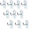 KQDRAVINE 10 ganci per pannelli forati scaffali da supermercato, portautensili in metallo, organizer per utensili con pannello forato quadrato per garage, scaffali, officine, negozi al dettaglio, 50 mm