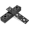 ANBEEISS 10 Pz Piastre di Giunzione Nere, 150x35 mm | Staffe Piatte e Perforate, Lamiera Forata, Connettori Piatti Fissaggio Foro Fessure, Lastrina per Legno