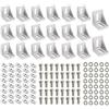 CDDCWZ 140 Pezzi di Hardware di Montaggio 40x40mm, Staffe Angolari, Connettori Angolari a 90 Gradi in Alluminio, Antiruggine, ad Angolo Retto per Stampanti 3D con Profilo in Alluminio