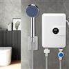 Eirolace Scaldabagno istantaneo mini da 5500 W 220 V, elettrico sottolavello con display LCD della temperatura, a controllo elettronico, ideale per doccia, bagno e cucina