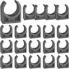 TONGIHS 20 pezzi Clip fisse a forma di U Clip, per tubi in gomma, Grigio