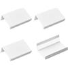 MOROBOR Mini Tira Maniglia, 4 pezzi Tira Maniglia Autoadesivo Stile Moderno Maniglia per Cassetti in Lega di Alluminio Maniglie Invisibili ad Angolo Retto per Armadio, Hardware per Cassetti, 50mm