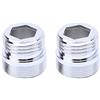 Vogueing Tool Adattatore per rubinetto, connettore filettato da 1/2, connettore aeratore in metallo massiccio, per rubinetto da cucina e bagno (M24-1/2, 2Pcs)