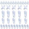 Dtoterul Set di Ganci per Quadri Muro 50 Pezzi Muro Gancio di Plastic Ganci Ganci Specchio Muro Ganci per Chiodi Invisibili Ganci da per Quadri Muro gancio cornice per Appendere Foto, Bianca