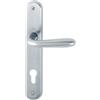 HOPPE Maniglia Hoppe Santiago con placca interasse 85 mm foro cilindro Cromo satinato (F41)