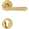 HOPPE Maniglia Hoppe Elba rosetta e bocchetta tonde d. 44 mm foro cilindro Ottone antiqua (F54)