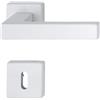 HOPPE Maniglia Hoppe Austin con rosetta e bocchetta quadra 49x49 mm Bianco traffico (F9016M)