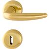 HOPPE Maniglia Hoppe Atlanta rosetta e bocchetta tonde d. 52 mm Ottone satinato (F72)